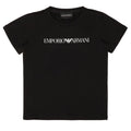 T-shirt blu navy bambino Emporio Armani in cotone | ViaMonte Shop