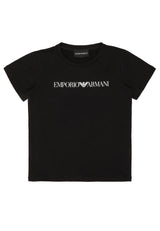 T-shirt blu navy bambino Emporio Armani in cotone | ViaMonte Shop