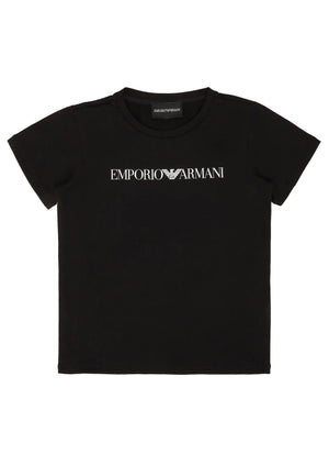 T-shirt blu navy bambino Emporio Armani in cotone | ViaMonte Shop