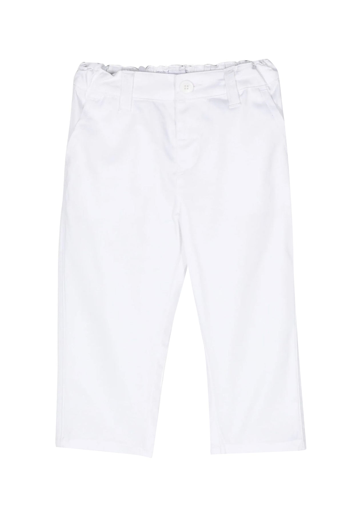 Pantalone neonato Emporio Armani bianco in cotone | ViaMonte Shop