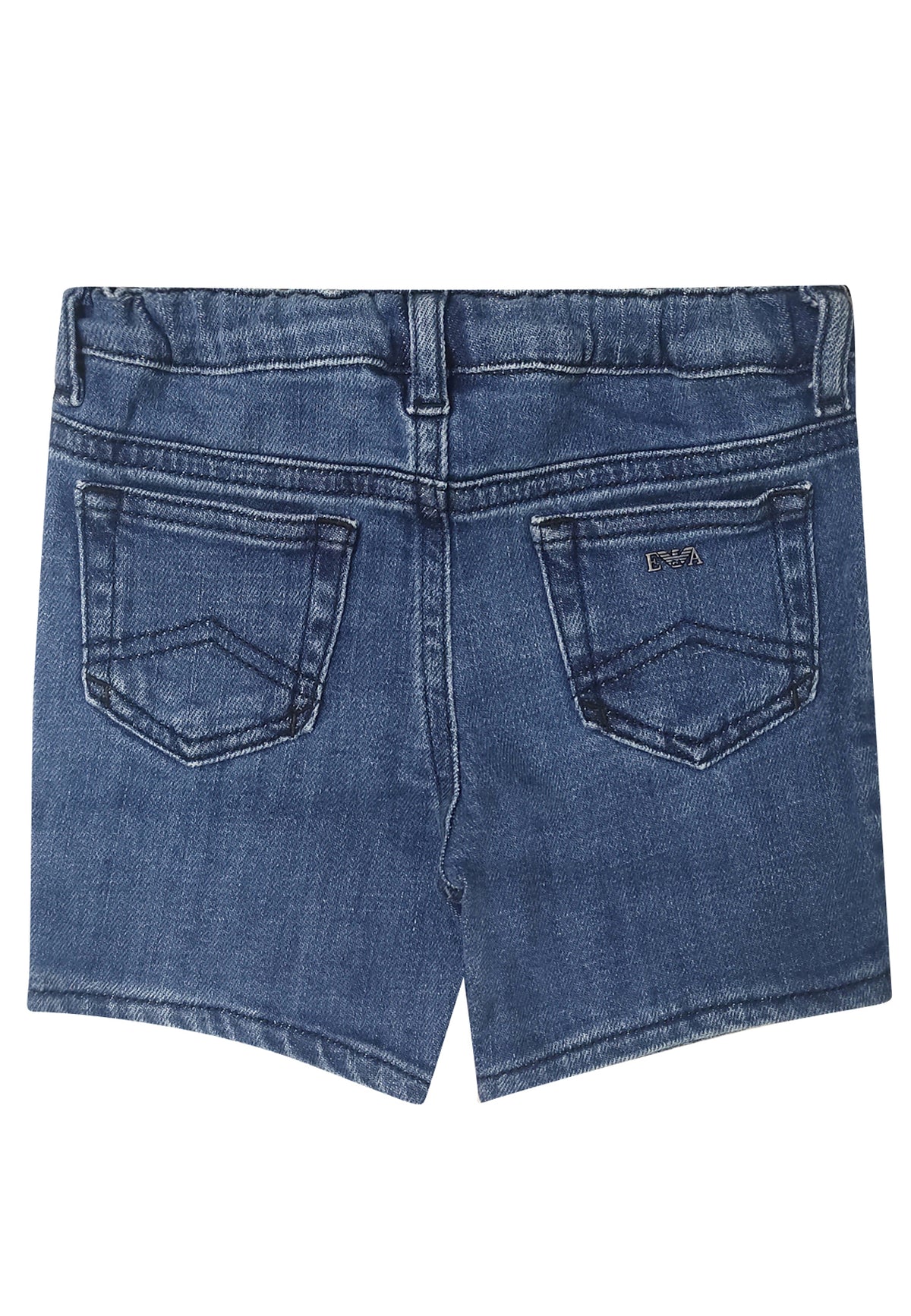 Bermuda neonato Emporio Armani blu in denim | ViaMonte Shop