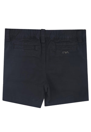 Bermuda neonato Emporio Armani blu in cotone | ViaMonte Shop