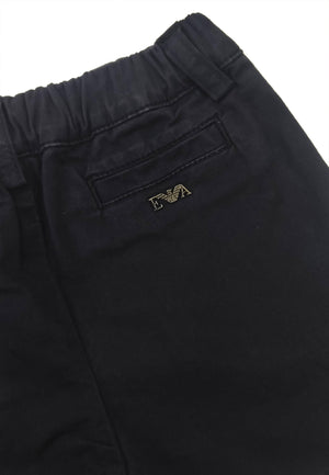 Bermuda neonato Emporio Armani blu in cotone | ViaMonte Shop