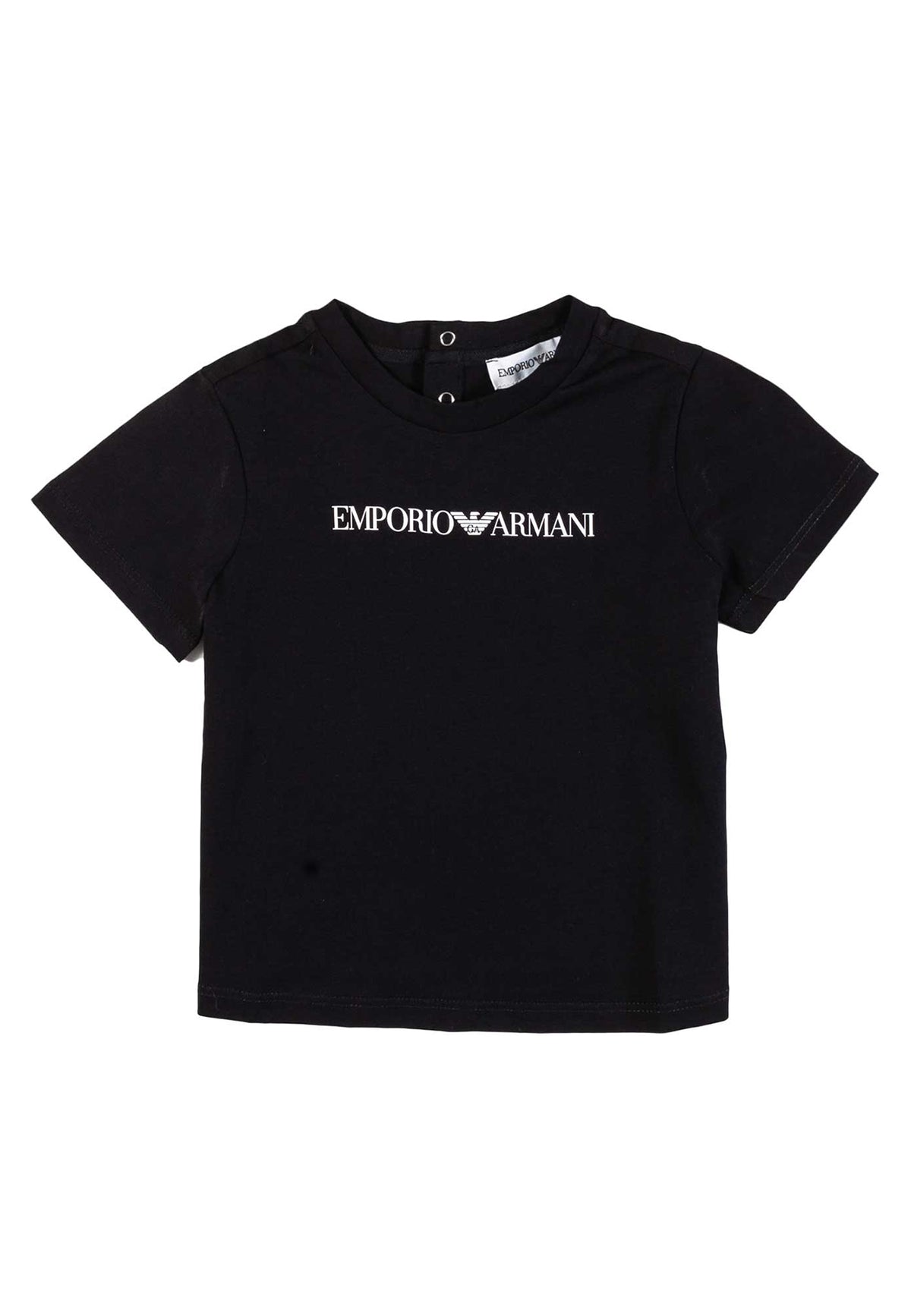 Emporio Armani t-shirt blu neonato in cotone | ViaMonte Shop