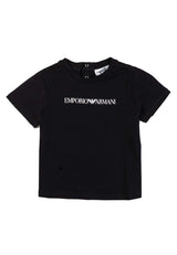 Emporio Armani t-shirt blu neonato in cotone | ViaMonte Shop