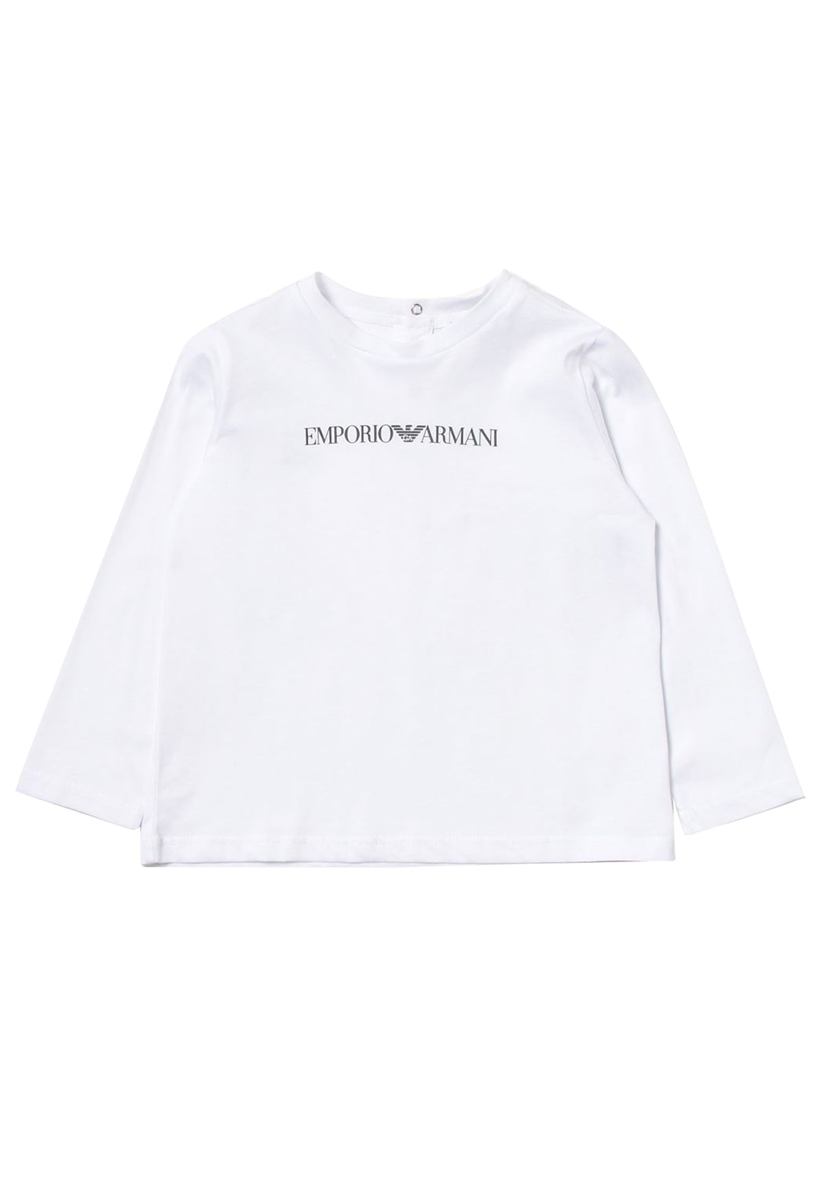 T-shirt neonato Emporio Armani bianca in jersey di cotone | ViaMonte Shop