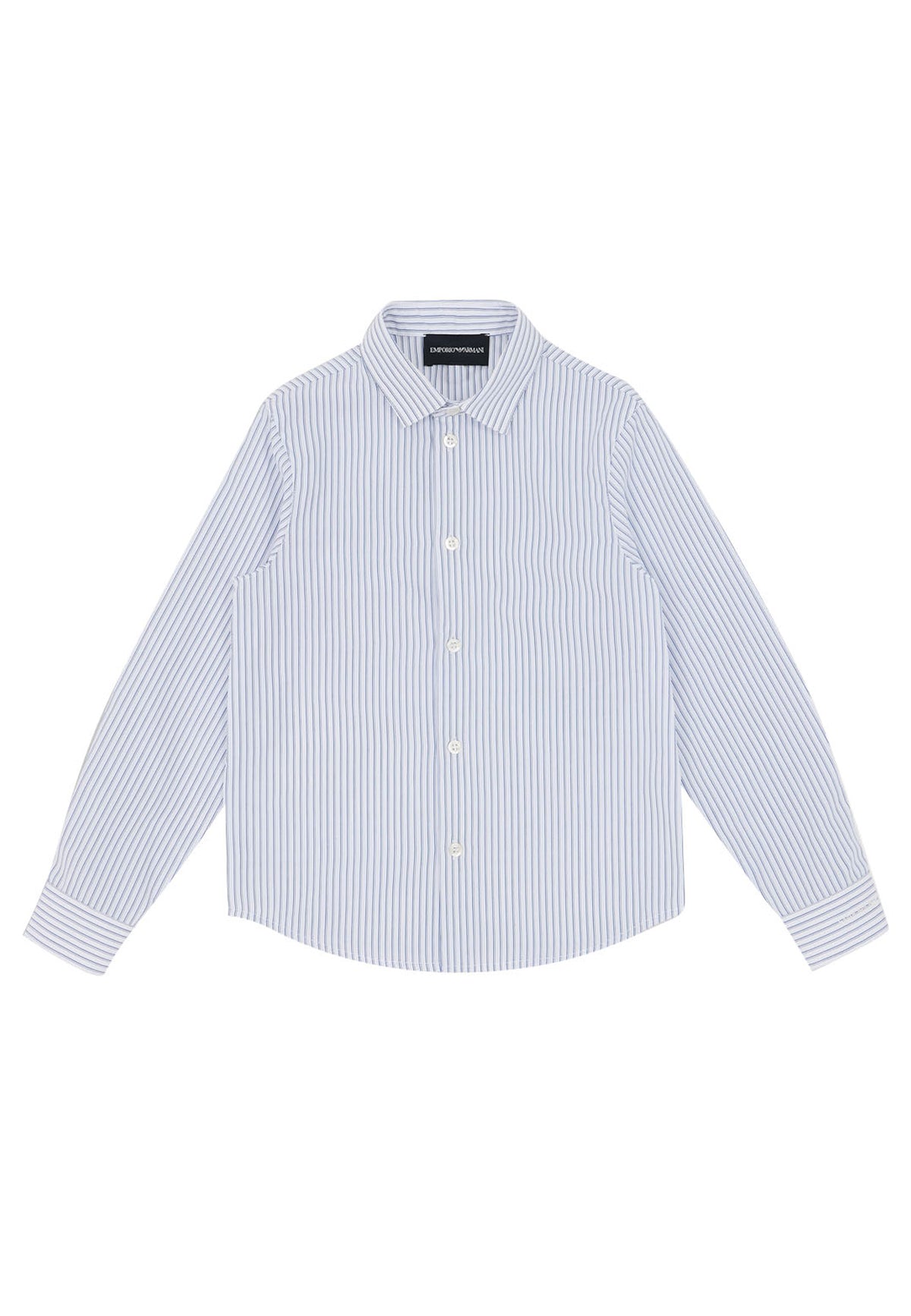 Camicia bambino Emporio Armani bianca a righe in cotone | ViaMonte Shop