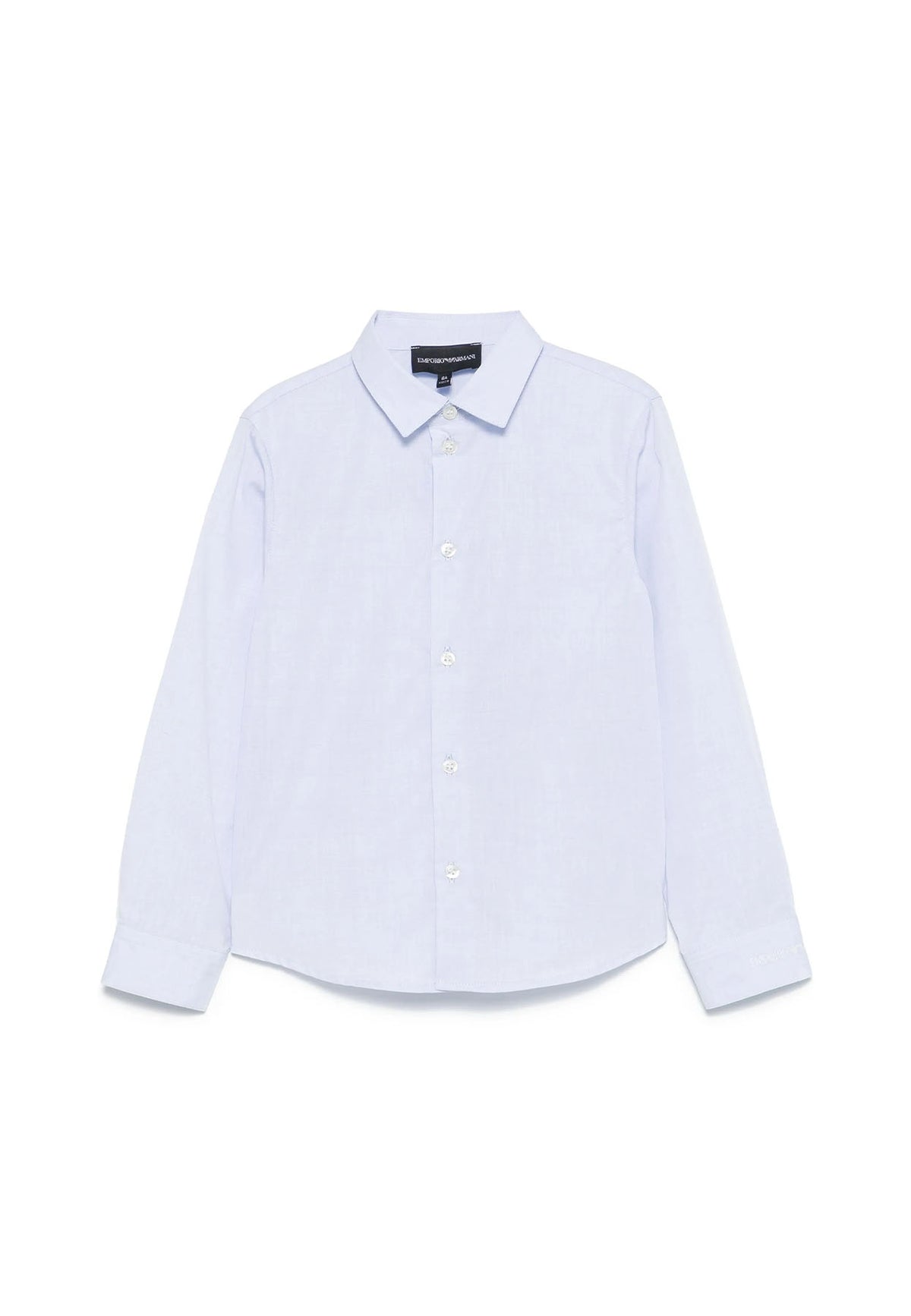 Camicia bambino Emporio Armani azzurra in cotone | ViaMonte Shop