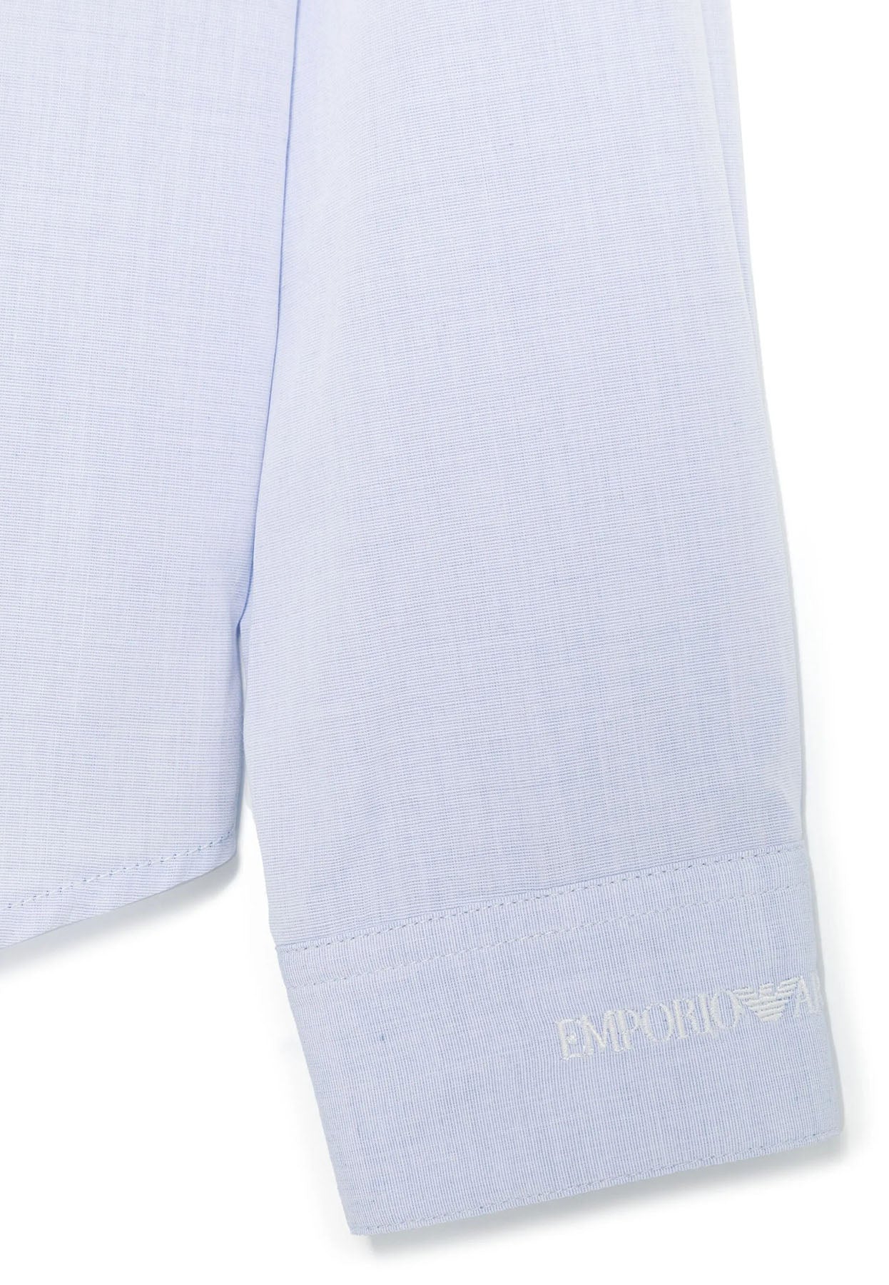 Camicia bambino Emporio Armani azzurra in cotone | ViaMonte Shop