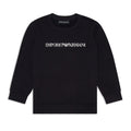 Felpa per bambino Emporio Armani blu navy in modal | ViaMonte Shop