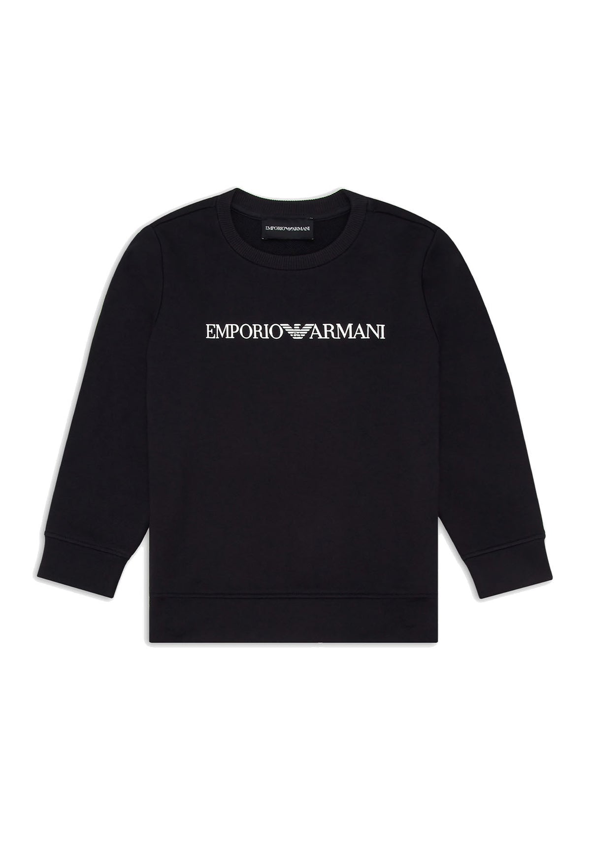 Felpa per bambino Emporio Armani blu navy in modal | ViaMonte Shop