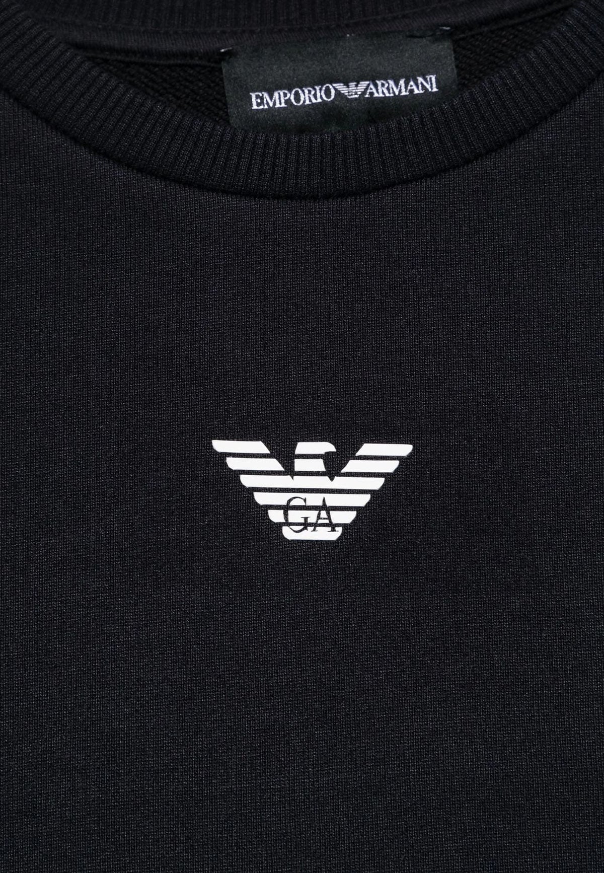 Felpa bambino Emporio Armani nera in modal | ViaMonte Shop