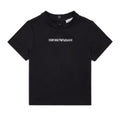 T-shirt neonato Emporio Armani blu in cotone | ViaMonte Shop