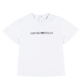 T-shirt neonato Emporio Armani bianca in cotone | ViaMonte Shop