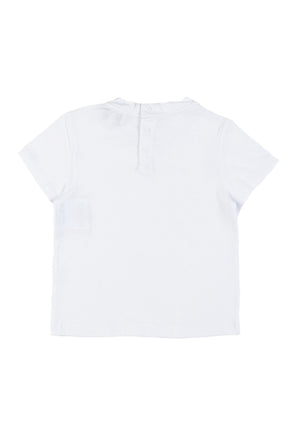 T-shirt neonato Emporio Armani bianca in cotone | ViaMonte Shop