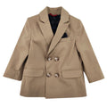 Giacca doppiopetto bambino Fay beige in cotone | ViaMonte Shop