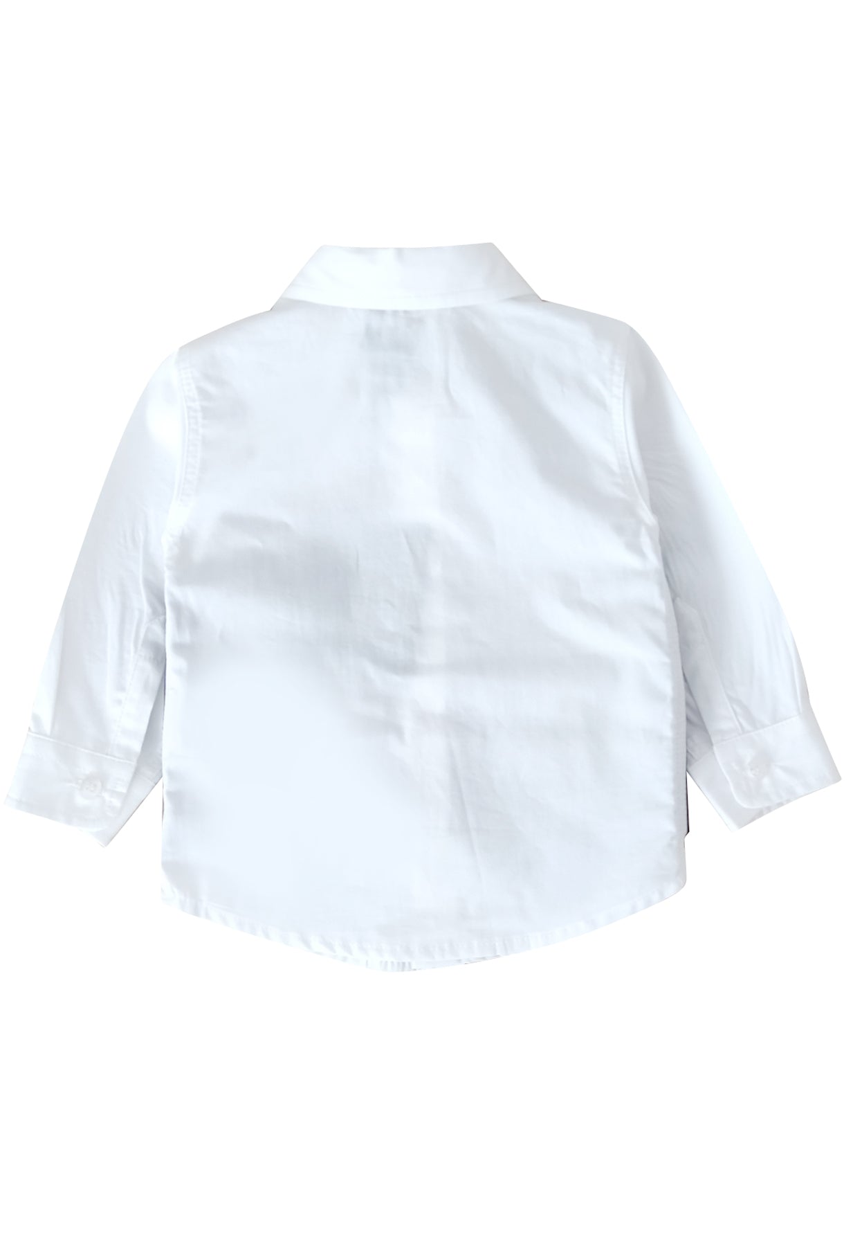 Camicia/gilet neonato bianca/blu in cotone | ViaMonte Shop