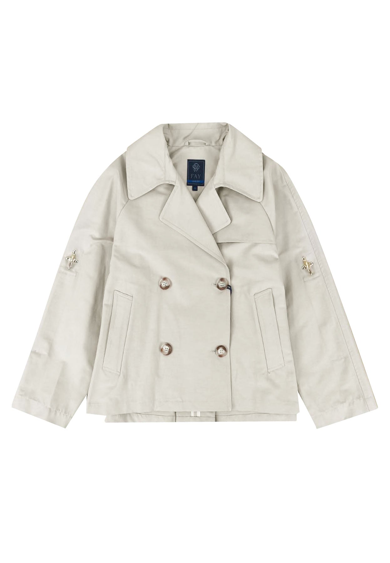 Trench corto bambina Fay beige in nylon | ViaMonte Shop