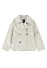 Trench corto bambina Fay beige in nylon | ViaMonte Shop