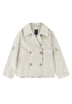 Trench corto bambina Fay beige in nylon | ViaMonte Shop