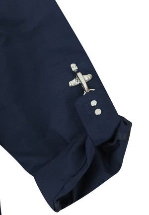 Trench corto bambina Fay blu in nylon | ViaMonte Shop