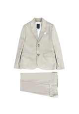 Abito bambino Fay beige in cotone | ViaMonte Shop