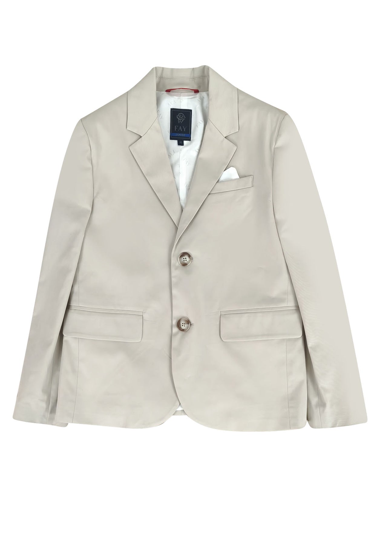 Abito bambino Fay beige in cotone | ViaMonte Shop