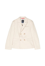 Abito bambino Fay beige in misto lino | ViaMonte Shop