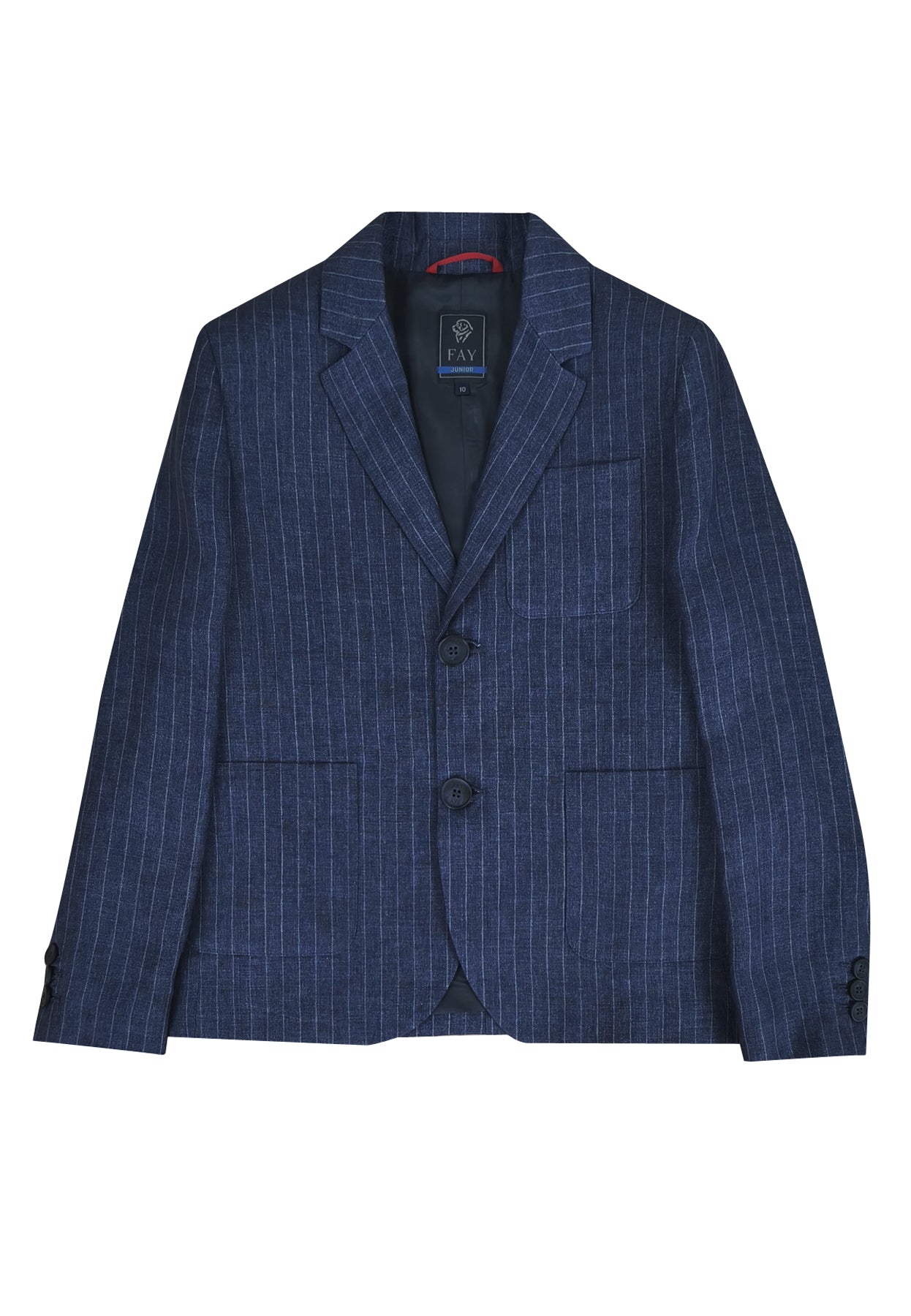 Abito bambino Fay blu in lino | ViaMonte Shop