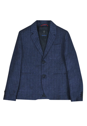 Abito bambino Fay blu in lino | ViaMonte Shop