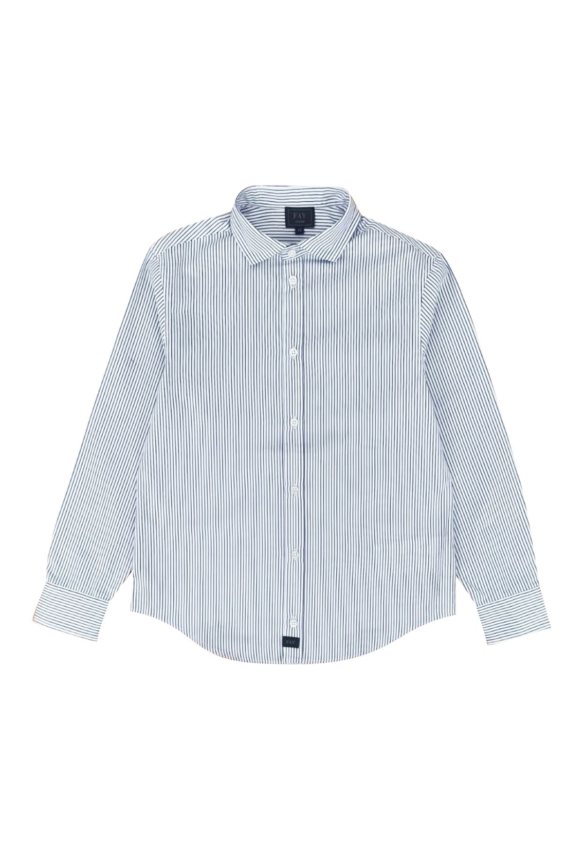 Camicia bambino Fay bianca/blu in cotone | ViaMonte Shop