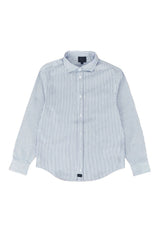 Camicia bambino Fay bianca/blu in cotone | ViaMonte Shop