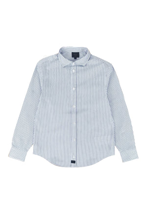 Camicia bambino Fay bianca/blu in cotone | ViaMonte Shop