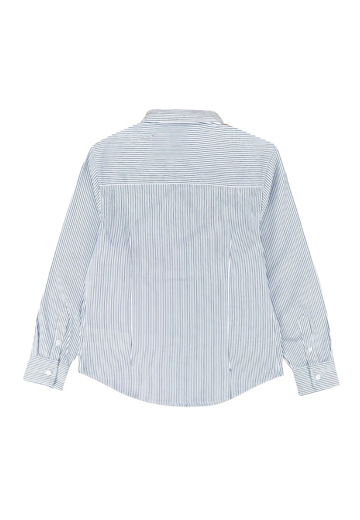 Camicia bambino Fay bianca/blu in cotone | ViaMonte Shop