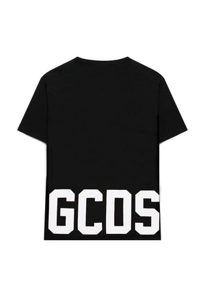 T-shirt unisex GCDS kids nera in cotone | ViaMonte Shop