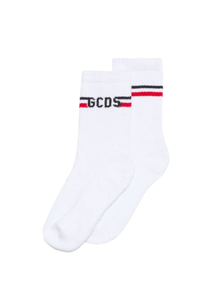 Calzini unisex GCDS kids bianchi in cotone | ViaMonte Shop