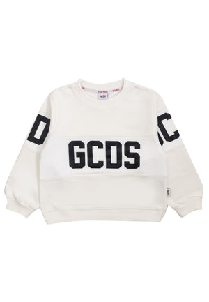Felpa bambino GCDS panna in cotone | ViaMonte Shop