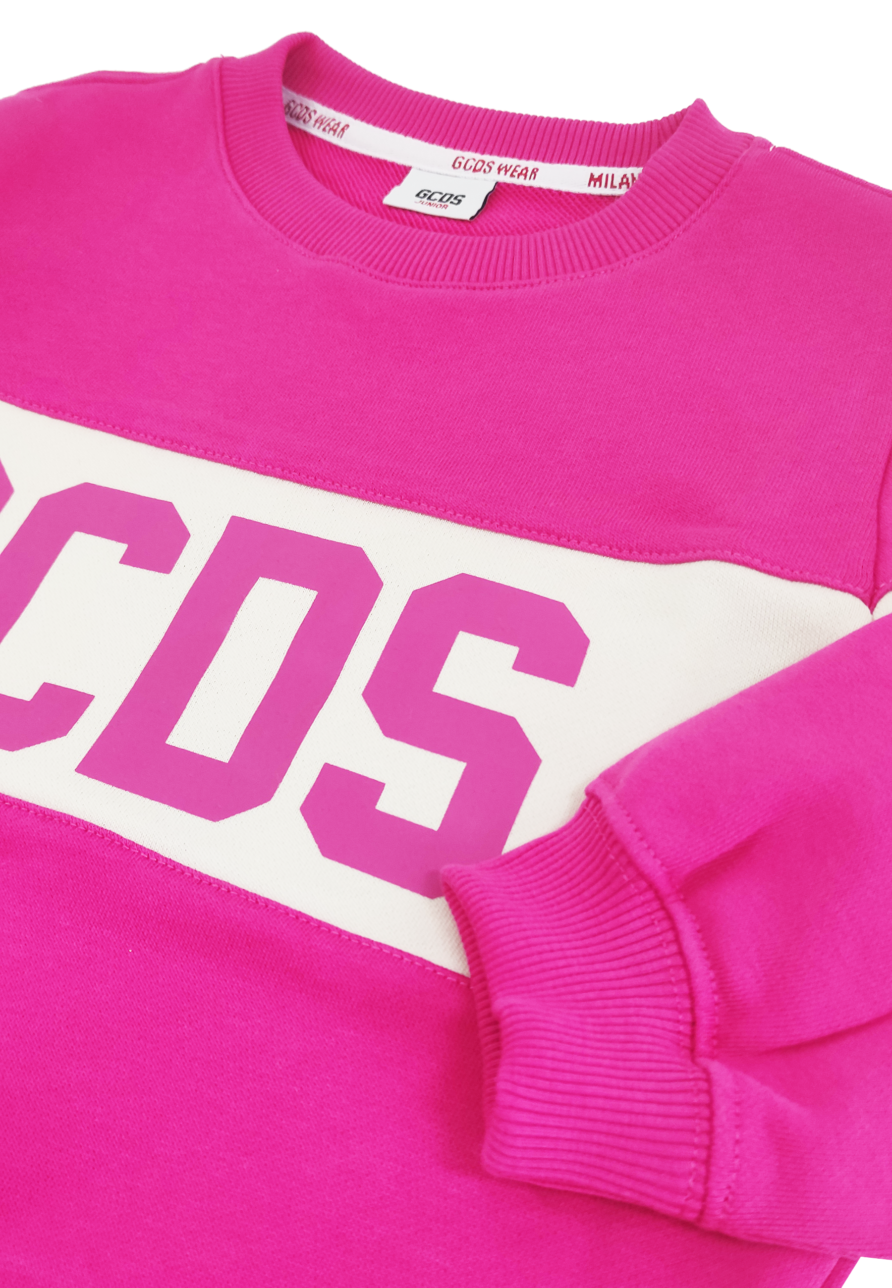 Felpa bambino GCDS rosa in cotone | ViaMonte Shop