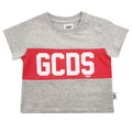 T-shirt neonato GCDS grigia in cotone | ViaMonte Shop