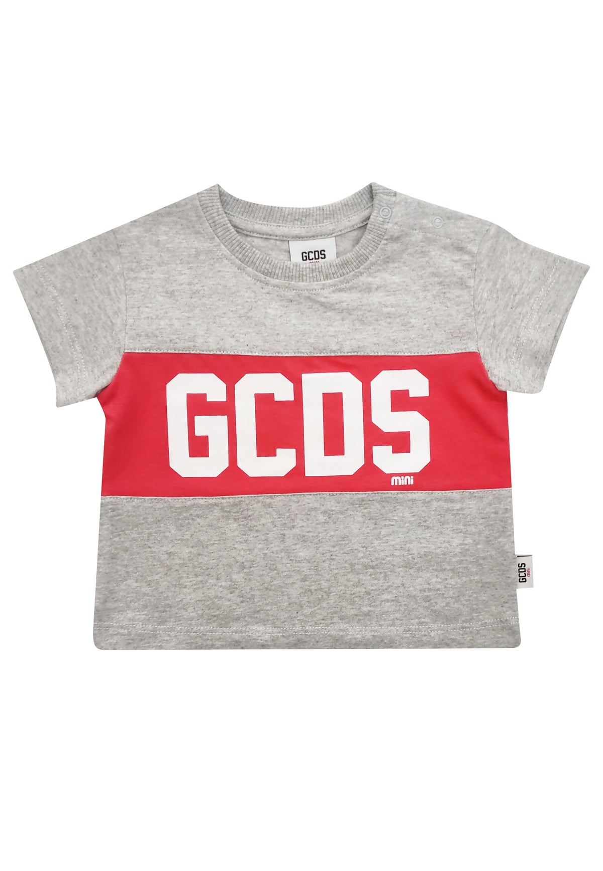 T-shirt neonato GCDS grigia in cotone | ViaMonte Shop