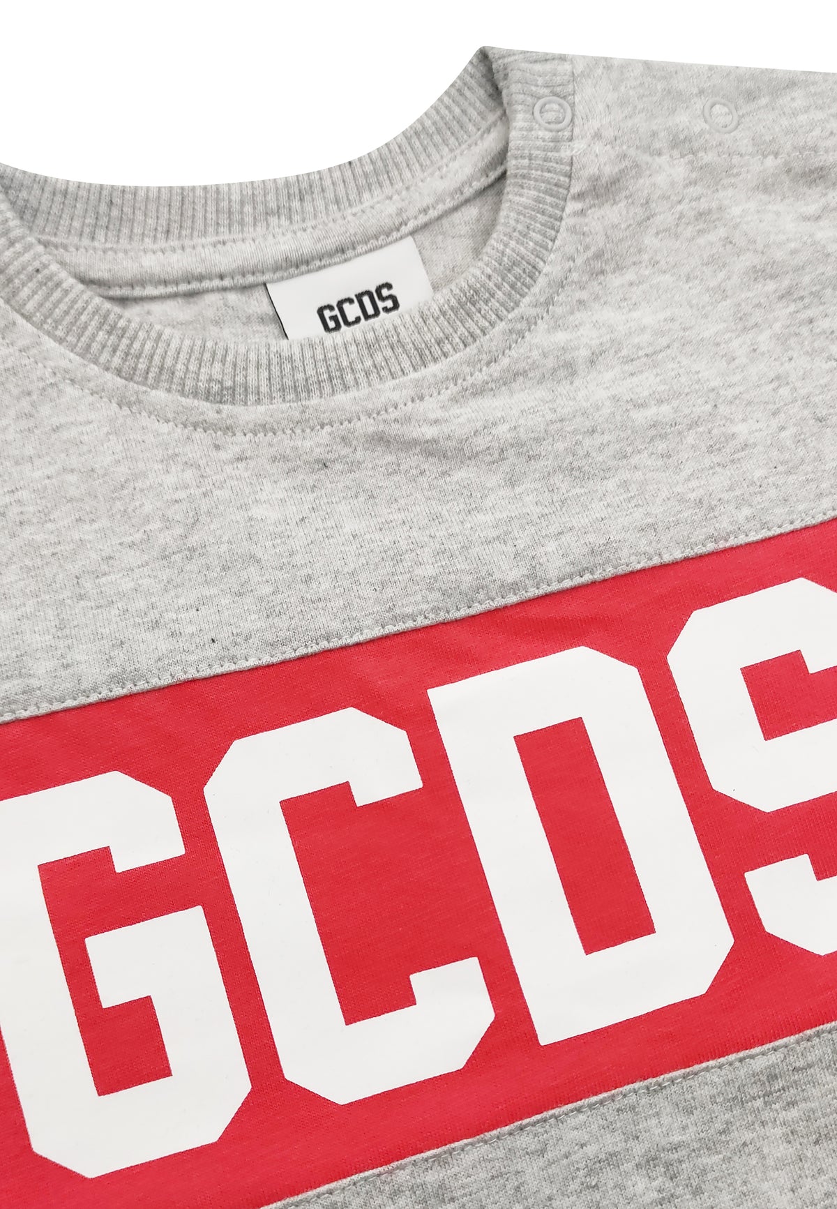 T-shirt neonato GCDS grigia in cotone | ViaMonte Shop