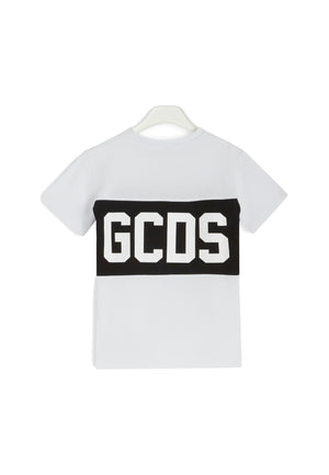 T-shirt unisex GCDS kids bianca in jersey di cotone | ViaMonte Shop