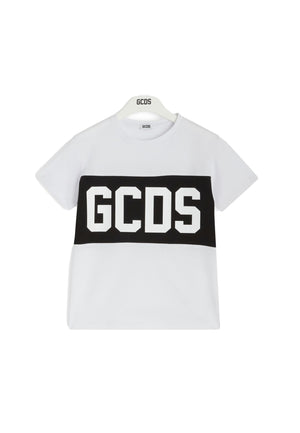 T-shirt unisex GCDS kids bianca in jersey di cotone