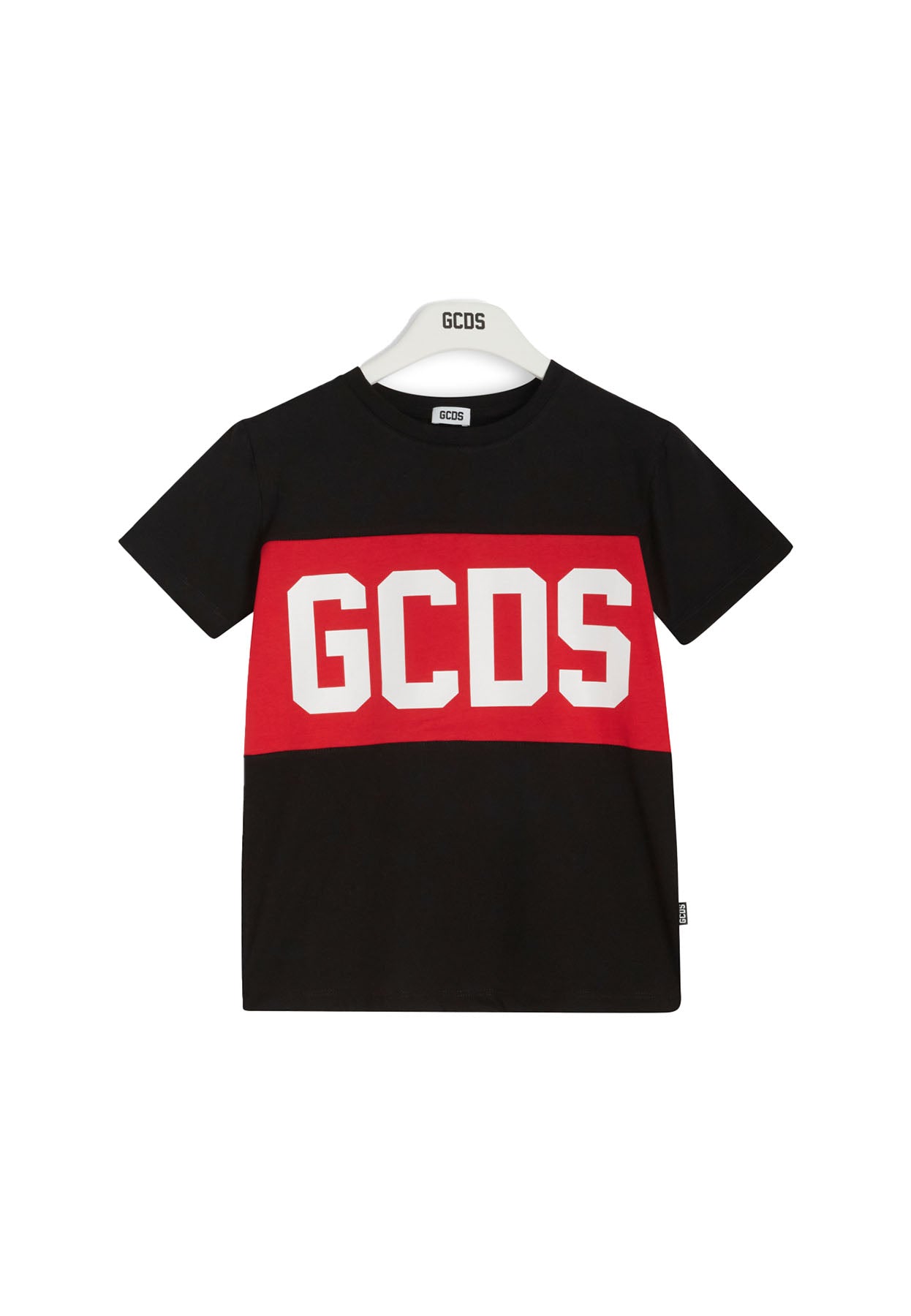 T-shirt unisex GCDS kids nera in jersey di cotone