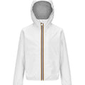 Giubbino bambina K-Way P.Lily stretch poly jersey bianco in tessuto tecnico
