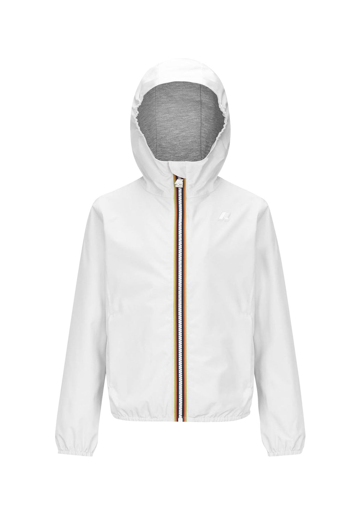 Giubbino bambina K-Way P.Lily stretch poly jersey bianco in tessuto tecnico