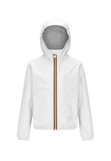 Giubbino bambina K-Way P.Lily stretch poly jersey bianco in tessuto tecnico