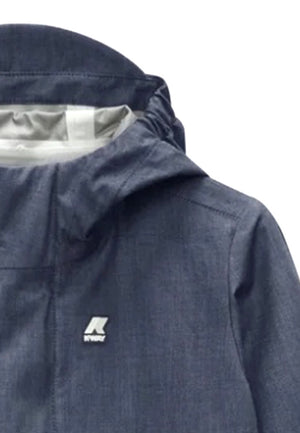 Giubbino bambino K-Way jacquel denim 3l blu in denim | ViaMonte Shop