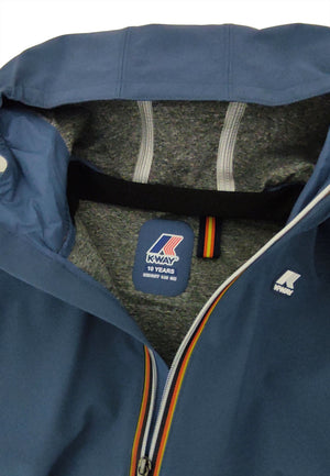 Giubbino bambino K-Way Jacko Bonded jersey blue indigo in tessuto tecnico | ViaMonte Shop