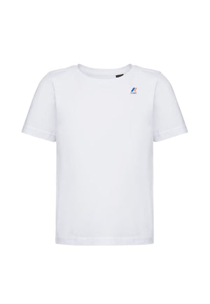 T-shirt bambino K-Way bianca in cotone | ViaMonte Shop